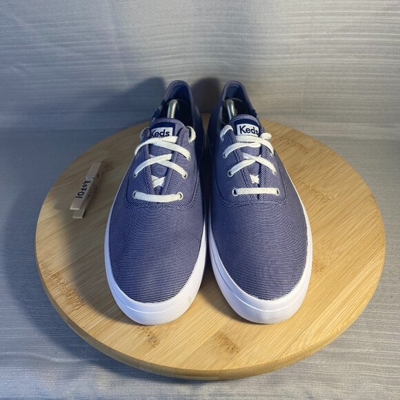 Keds Shoes Womens Size 9 US Blue Stripes Sneakers Shoes Lace Up Casual A0701 - Picture 2 of 7